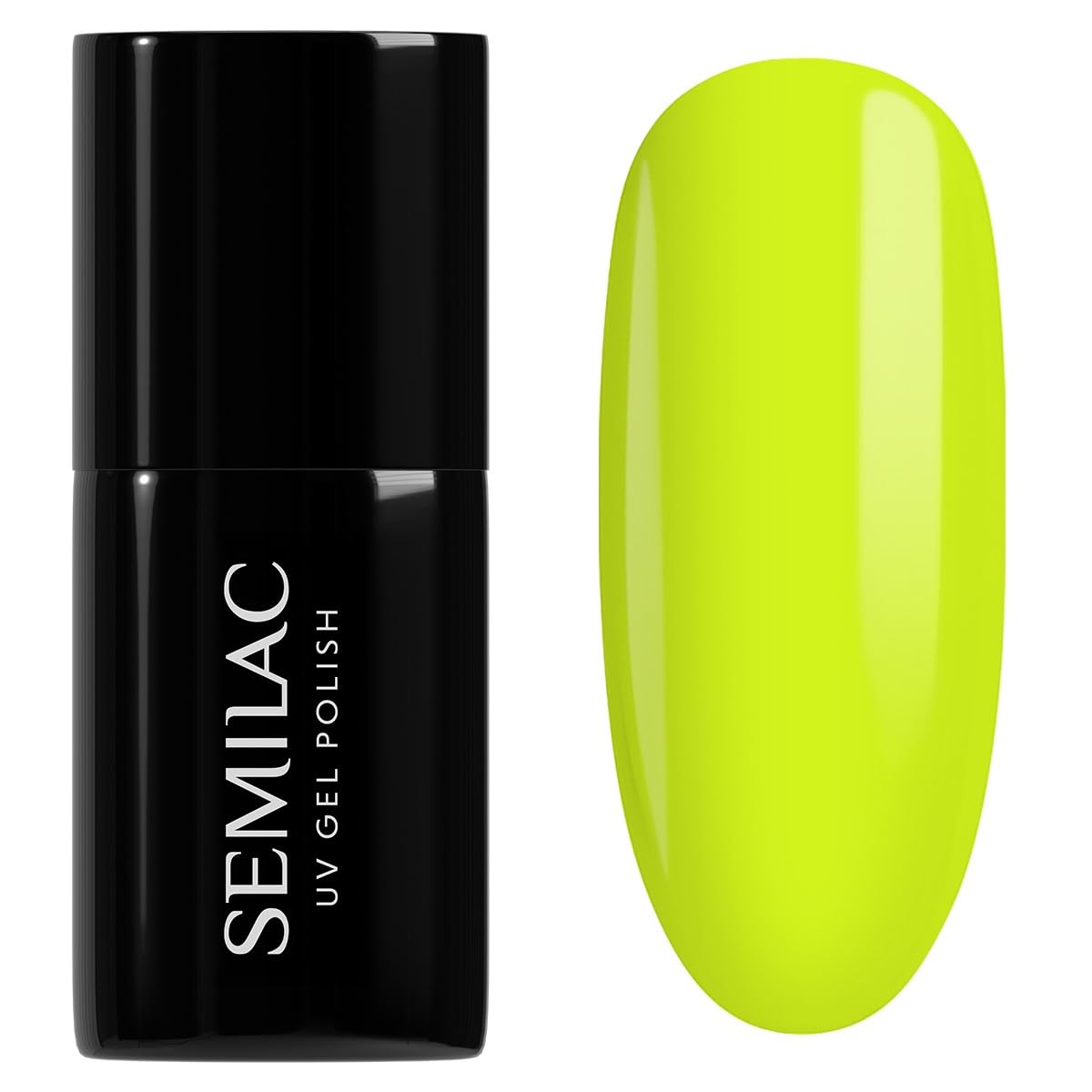 SEMILAC Gel Nail Polish 565 Neon Yellow - Full Coverage Gel Polish - Soak Off Easy To Use LED/UV Nail Lamp - Long Lasting Manicure and Pedicure up to 3 weeks