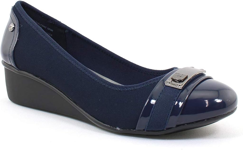 Amazon Com Anne Klein Sport Women S Dalfon Navy Syntheticpumps