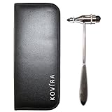 Tromner Reflex Stainless Steel Neurological Assessment Hammer with Case by Kovira - Percussion Hammer for Neurologic Reflex Diagnosis and Testing - Light Weight Neurology Therapy Instrument