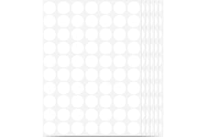 Ouzoustate 1400 PCS White Circle Dot Stickers 3/4" Round Color Coding Label Stickers