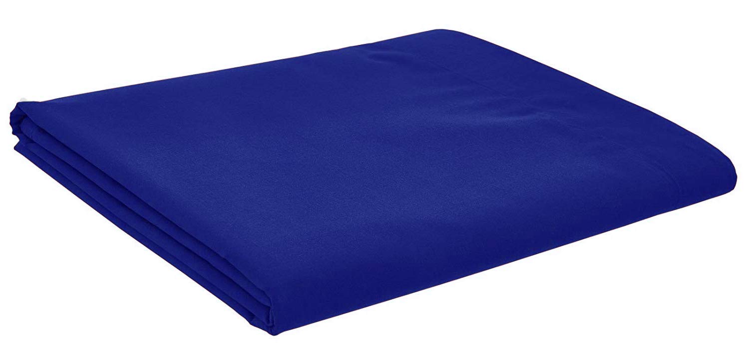 AmigoZone Easycare Pollycotton Percal Flat Sheet, King - Royal Blue