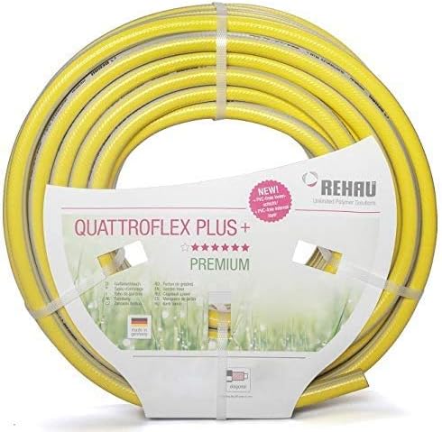 REHAU Premium Garden Hose Quattroflex Plus, 3/4 inches, Length 50 Meters
