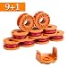 FutureWay String Trimmer Spools Compatible with Worx WG163 WG155 WG180 Cordless Trimmer, 0.065" 10foot Strimmer Trimmer Spools for WA0010, 9 Spools and 1 Cap