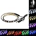 SUPERNIGHT Bias RGB TV Backlight,5050 Multi-color LED Light Strip With Adhesive Tape for Flat Screen TV Accessories,HDTV,Desktop LCD,PC Monitor(USB Powered,0.9Meter,27LED)