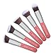 BS-MALL(TM) Premium Synthetic Kabuki Makeup Brush Set Cosmetics Foundation Blending Blush Eyeliner Face Powder Brush Makeup Brush Kit (Pink Silver)