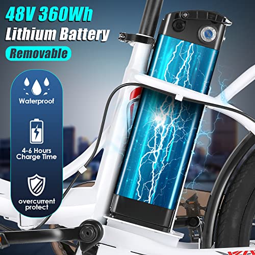 VIVI Folding Electric Bike, 20" Electric Bicycle 500W Foldable City E