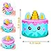 R HORSE Jumbo Cute Narwhal Cake, Unicorn Donut, Galaxy Panda, Deer, Dolphin, Excrement Set Kawaii Cream Scented Squishy Soft Decompression Squeeze Toys for Kids or Stress Relief Toy (6 Pack)