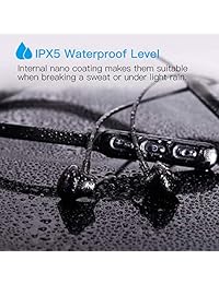 Wavefun Flex 2 Auriculares inalámbricos deportivos Bluetooth 5.0 Auriculares 150 mAh Batería 15 Hrs Tiempo de conversación IPX5 Impermeable Sonido Estéreo con Rico Bass con Micrófono Auriculares