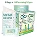 Go On The Go Disposable Urinal and Vomit Bags for Female and Male, Take Along for Travel, Traffic, Hiking or Camping - 6 Urinal/Vomit Bags Bonus 15 Cleansing Wipes Included