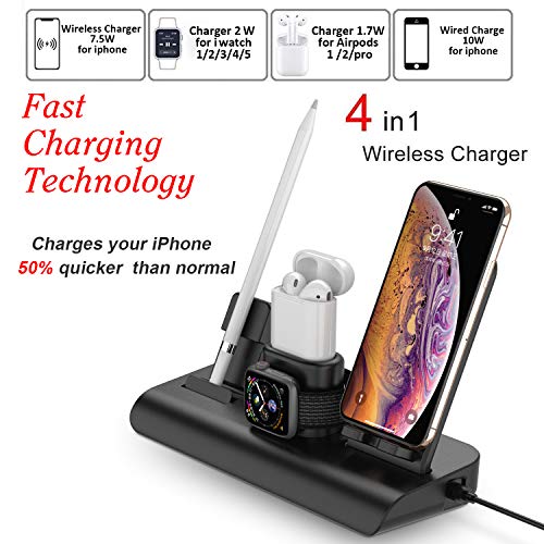 SimJoy Wireless Charger,Wireless Charger Stand, 4 in 1 Charging Stand Dock Compatible with Apple Wat - //coolthings.us