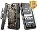 ZTE Case Compatible ZTE Maven 3, Maven 2, ZFive 2, Prestige, Prestige 2, Sonata 3, Avid Plus, Avid Trio,Overture 3,Prelude Plus [Tempered Glass Screen Protector] Belt Clip Holster Kickstand -Camo