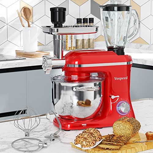 Vospeed 5 IN 1 Stand Mixer, 850W TiltHead Multifunctional Electric