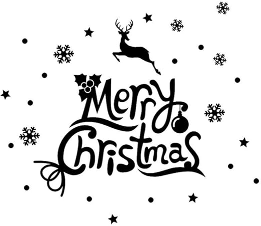 Ewqhd Ano Feliz Navidad Etiqueta De La Pared Inicio Tienda