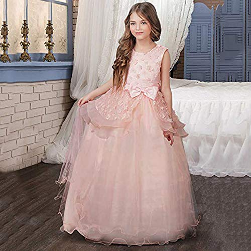 Baby Girl Sleeveless Flower Rose Dress Skirt,Charberry Bridesmaid Pageant Gown Birthday Party Wedding Dress