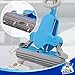 MR.SIGA Sponge Mop with Super Absorbent Sponge Head, Stainless Steel Handle, Mop Head Size: 11.5’’