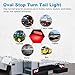 Partsam 4Pcs 6 Inch Oval Led Trailer Tail Lights Red 24 LED Grommet Mount, 12V 6 inch Oval Red Stop Tail Turn Brake Truck Tractor Trailer Boat Sealed Marker Clearance Lights Waterproof Flush Mount