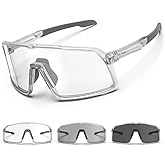 VICTGOAL Photochromic Cycling Glasses for Men Women Clear Sports Sunglasses Bike Glasses for Cycling Running Outdoor Sports
