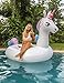 Floatie Kings Giant Unicorn Pool Float Large Floatie Ride On Inflatable Raft - Premium Materials
