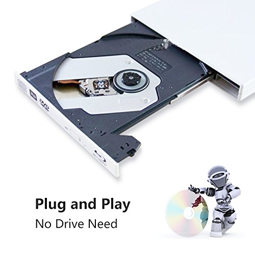 External Blu-ray DVD CD Drive, USB Portable DVD Burner,BD-ROM,DVD/CD-RW/ROM Writer/Player,Support XP/Win/Linux System Related Desktop, Notebook,PC - Thumbnail 5