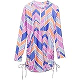 SwimZip Womens Swimsuit Swim Dress Cover Up UPF 50+ Pink Medium