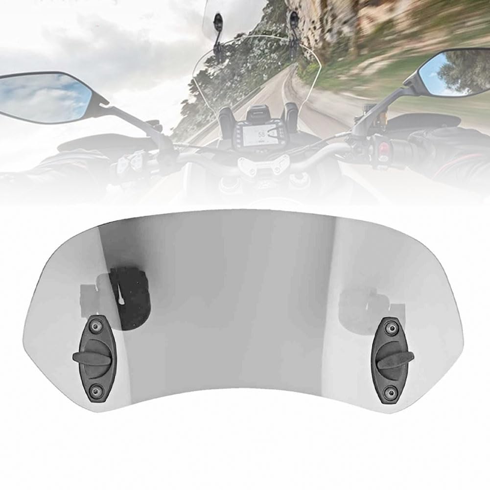 Photo 1 of EVGATSAUTO Motorcycle Extender, Clip-on Windscreen Extension, Adjustable Windscreen Wind Deflector Accessories for Motorcycle (Tawny)