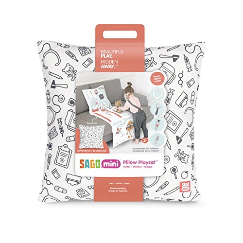 Sago Mini 2-in-1 Fold Up Pillow Playset, Harvey’s Doctor’s Office with Plush Accessories for Toddlers