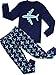 Babypajama Airplane Little Boys' Cartoon Pattern Long Sleeve Pajama Set 2 Piece T-Shirt & Pants Blue Size 1-2 Years