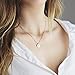 MignonandMignon Rose Gold Initial Necklace Initial Disc Necklace Mothers Day Gift Bridesmaid Jewelry Gift for Her (J) - CN