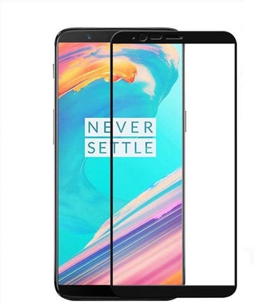 MOBITECH Aine 9h Hardness HD Clear Tempered Glass for One Plus 5T (Black)