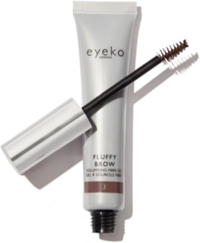 Eyeko Fluffy Brow Volumising Fibre Gel Medium Brown 3 16hr Long-Wear Vegan