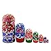 IUMÉ Nesting Dolls，Russian Matryoshka Wood Stacking Nested Semenov Wooden Handmade Toys The Best Gift for Children Kids Christmas Mother's Day Birthday Home Room Decorat Halloween Wishing Gift 7 PCS