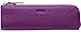 MEKU Pencil Case Genuine Leather Pen Case Stationery Bag Zipper Pouch Pencil Holder with 2 Slots Purple