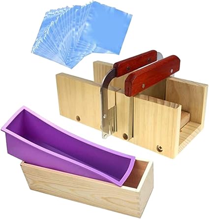 Non-brand Molde de Silicona para Jabón, Caja de Madera para ...