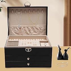 Eapmic 3 layer Eyeglass Sunglass Storage Watch Box