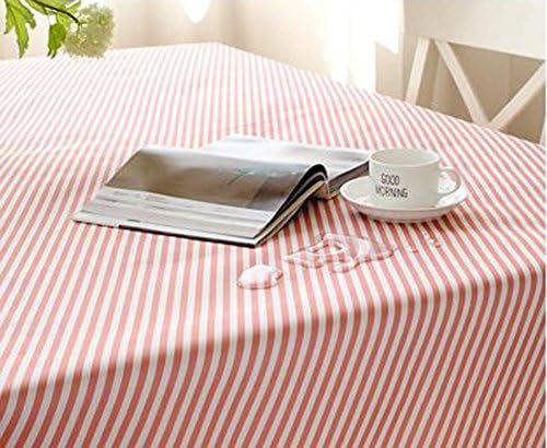 NATIVEDEN Tablecloth French Stripe Dust-proof Table Cover for Kitchen Dinning Tabletop Decoration