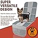 Car Seat Protector Under Baby Carseat- Extra Padded for XL Size Car Seat-Waterproof&Durable Premium Materials-Extra Large Storage Pocket - Prevents Dirt and Damage on Leather Car Seat(Grey)