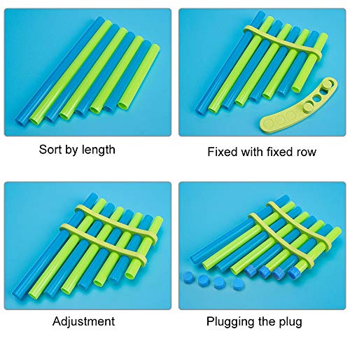 image for Fdit DIY Panflute Children Handmade Music Toy Pan Flute Musical Instru