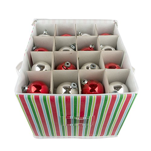 DII Holiday Ornament Storage Bin with Dividers & Separators to Protect Fragile Christmas Tree