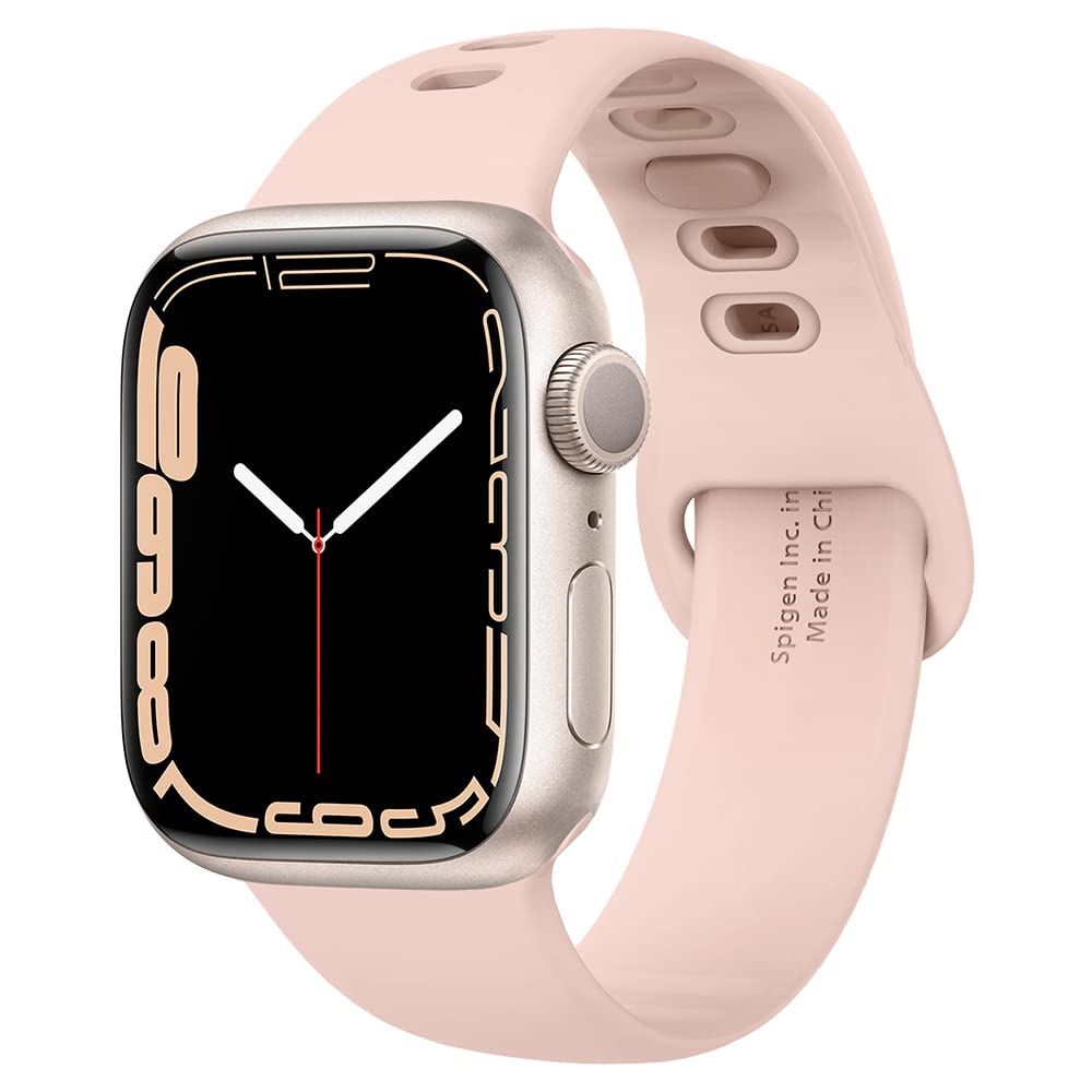 Spigen Silicone Fit Designed for Apple Watch Strap for 44 mm/42 mm Series 6/SE/5/4/3/2/1 - Rose Gold
