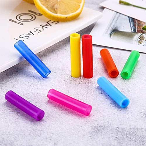 8Pcs Stainless Steel Drinking Straws, Sttech1 Explosion 6mm Stainless Steel Silicone Case Food Grade Recycled Straws with 2Pcs Brush and 1Pc Bag (Ship from USA, Silver)
