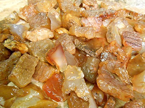 Rock Tumbler Gem Refill Kit New Mexico Golden "Luna" Agate Rough 8oz