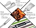 FIGTREE-CHEF 3-piece Stainless Steel BBQ Grill Tools Set FP-BT0137-15 in zip-up storage case - IDEAL CHRISTMAS GIFT for men - perfect for birthdays - weddings - Valentine's Day