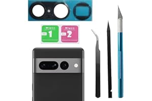 Pixel 7 Pro Back Rear Camera Lens Glass Replacement for Google Pixel 7Pro Rear Camera Glass with Pre-Installed Adhesive and R
