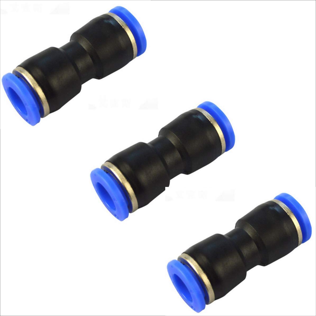 IQS pneumatic connector, hose connector, compressed air connector, straight 6 mm, set of 3
