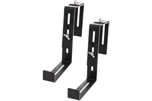 2Pack Window Box Brackets Adjustable: Heavy Duty Planter Box Brackets Planter Box Brackets for Railings Deck Window Wall