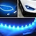 4PCS Waterproof Car COB LED 12V Lights High Power DRL Daytime Running Fog Driving Lamp Red (blue)
