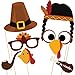 UNOMOR Thanksgiving Day Photo Booth Props, 38 PCS Happy Thanksgiving Photo Booth Props Decorations, Happy Thanksgiving Party Favor