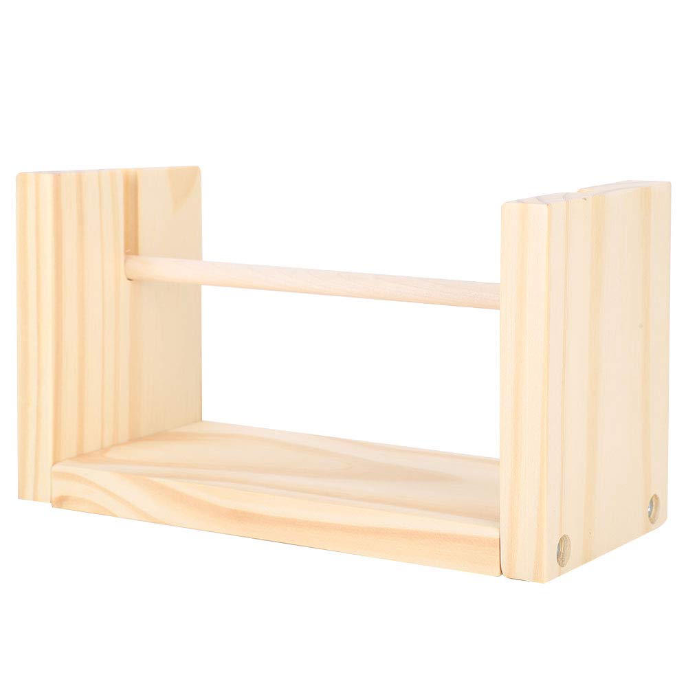 Wooden Twine Holder French Handcrafted Spool Holder Horizontal Jute Twine String Rope Rack Weaving Accessories