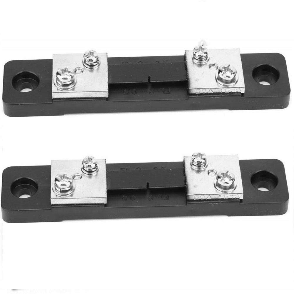 DollaTek 2Pcs FL-2 50A 75MV DC Current Shunt Resistor For Ampere Panel Meter