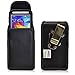 Turtleback Belt Case Made for Samsung Galaxy S5 Fits w/OB Defender or Bulky Cases, Black Vertical Holster Leather Pouch with Heavy Duty Rotating Ratcheting Belt Clip